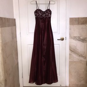 Burgundy formal dress